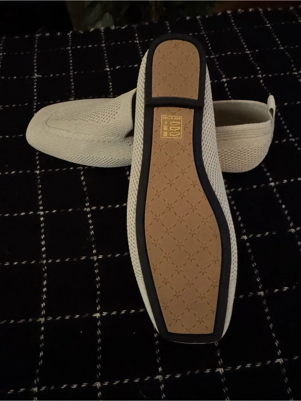 Breathable Knit Slip-On Loafers in Cream